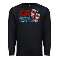 Black flip flops fireworks & freedom Premium Sweatshirt - BarkalooDesign