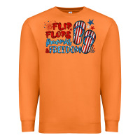 Carrot flip flops fireworks & freedom Premium Sweatshirt - BarkalooDesign