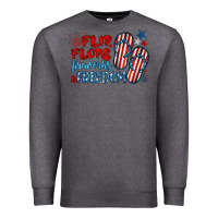 Charcoal Heather flip flops fireworks & freedom Premium Sweatshirt - BarkalooDesign