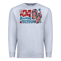 Heather Grey flip flops fireworks & freedom Premium Sweatshirt - BarkalooDesign