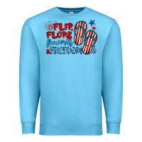 Ocean Blue flip flops fireworks & freedom Premium Sweatshirt - BarkalooDesign