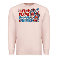Pale Pink flip flops fireworks & freedom Premium Sweatshirt - BarkalooDesign