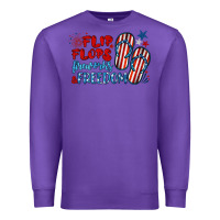 Purple flip flops fireworks & freedom Premium Sweatshirt - BarkalooDesign