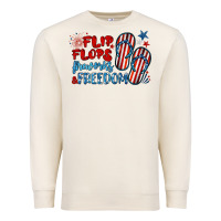 Sandshell flip flops fireworks & freedom Premium Sweatshirt - BarkalooDesign