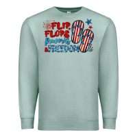 Seafoam flip flops fireworks & freedom Premium Sweatshirt - BarkalooDesign