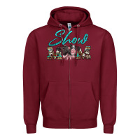 Burgundy show mom pigs Zipper Hoodie - Artiststas