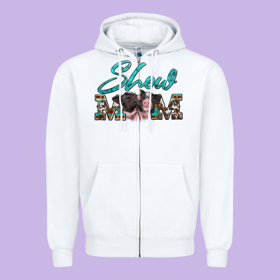 Show Mom Pigs Zipper Hoodie Designed By Artiststas