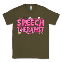 Army Green breast cancer speech therapist Classic Tee - texasbilliewilder