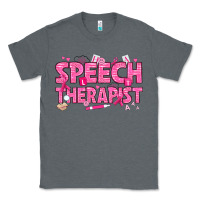 Charcoal Heather breast cancer speech therapist Classic Tee - texasbilliewilder