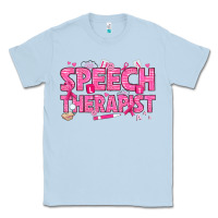 Dusty Blue breast cancer speech therapist Classic Tee - texasbilliewilder