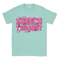 Seafoam breast cancer speech therapist Classic Tee - texasbilliewilder