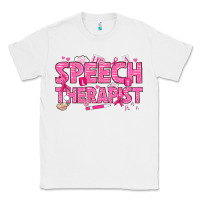 White breast cancer speech therapist Classic Tee - texasbilliewilder