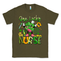 Army Green one lucky nurse Classic Tee - Artiststas