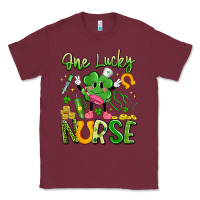 Burgundy one lucky nurse Classic Tee - Artiststas