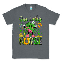 Charcoal Heather one lucky nurse Classic Tee - Artiststas