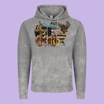 One Nation Under God 4th Of July Vintage Hoodie Designed By Howdyjamesfarm