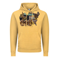 Vintage Mustard One nation under god 4th of july Vintage Hoodie - HowdyJamesFarm