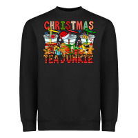 Black Christmas tea junkie Heavyweight Sweatshirt - CowhideDigitalArt