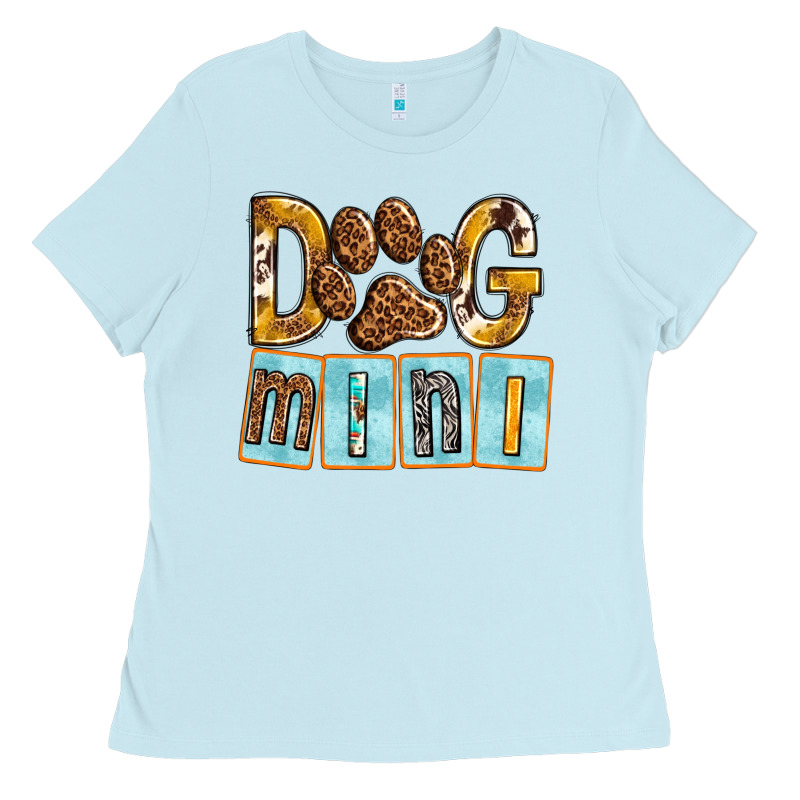 Dog Mini With Paw Ladies Tee by texasbilliewilder | Teevron