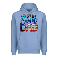 Colony Blue Cool American Dad 4th of July Premium Hoodie - LillyAllenDesigns