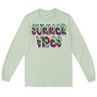 Matcha summer vibes tie dye doodle Long Sleeve Tee - CowCowDesign