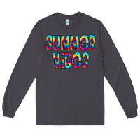 Smoke summer vibes tie dye doodle Long Sleeve Tee - CowCowDesign