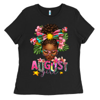 Black August Girl Afro Woman Summer Ladies Tee - texasbilliewilder