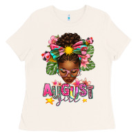 Bone August Girl Afro Woman Summer Ladies Tee - texasbilliewilder