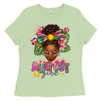 Matcha August Girl Afro Woman Summer Ladies Tee - texasbilliewilder