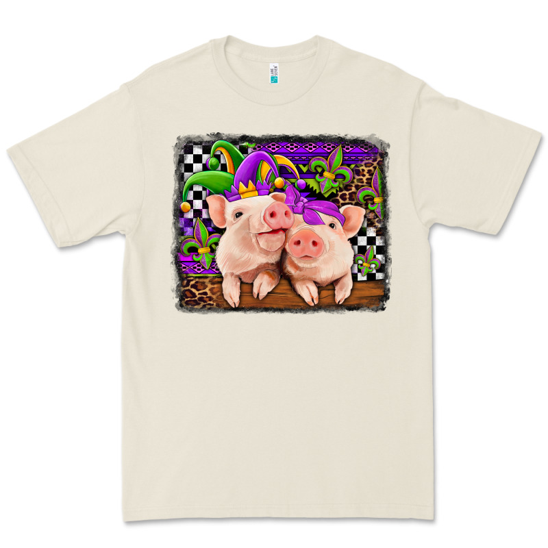 Mardi Gras Western Leopard Pigs Premium Tee by Jasminsmagicworld | Teevron