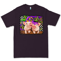 Plum mardi gras western leopard pigs Premium Tee - Jasminsmagicworld
