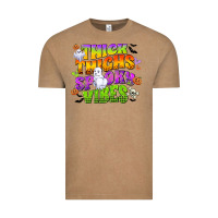 Vintage Coffee thick thighs and spooky vibes Vintage Tee - CowGirlArtShop