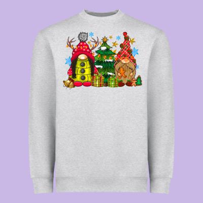 Gnome Christmas Heavyweight Sweatshirt Designed By Cowhidedigitalart