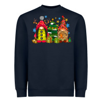 Navy gnome Christmas Heavyweight Sweatshirt - CowhideDigitalArt