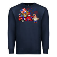 Navy american gnomies truck Premium Sweatshirt - BarkalooDesign