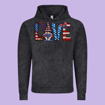 4th Of July Love Gnome Vintage Hoodie Designed By Howdyjamesfarm