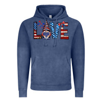 Vintage Denim 4th Of July love gnome Vintage Hoodie - HowdyJamesFarm