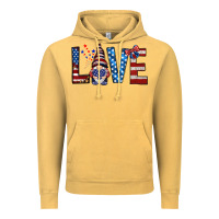 Vintage Mustard 4th Of July love gnome Vintage Hoodie - HowdyJamesFarm