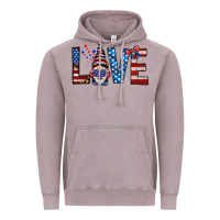 Vintage Zinc 4th Of July love gnome Vintage Hoodie - HowdyJamesFarm