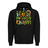 Black you're my lucky charm Zipper Hoodie - Artiststas