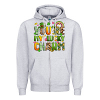 Heather Grey you're my lucky charm Zipper Hoodie - Artiststas