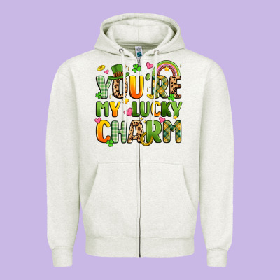 You're My Lucky Charm Zipper Hoodie Designed By Artiststas