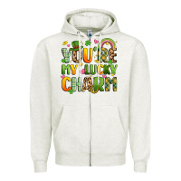 Oatmeal Heather you're my lucky charm Zipper Hoodie - Artiststas