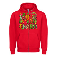 Red you're my lucky charm Zipper Hoodie - Artiststas