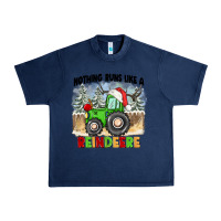 Navy nothing runs like a reindeere Urban Heavy Tee - CowGirlArtShop