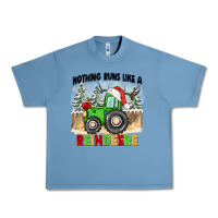 Pebble Blue nothing runs like a reindeere Urban Heavy Tee - CowGirlArtShop