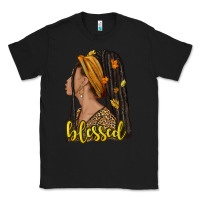 Black Fall afro woman blessed Classic Tee - NancyCooperArtShop