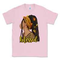 Bubblegum Pink Fall afro woman blessed Classic Tee - NancyCooperArtShop