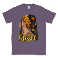 Lavender Fall afro woman blessed Classic Tee - NancyCooperArtShop