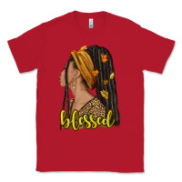 Red Fall afro woman blessed Classic Tee - NancyCooperArtShop